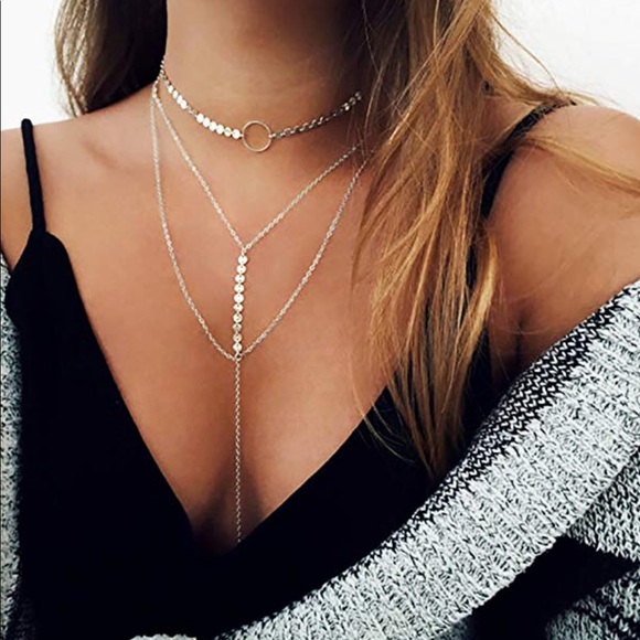 Jewelry - Silver Choker Necklace Long